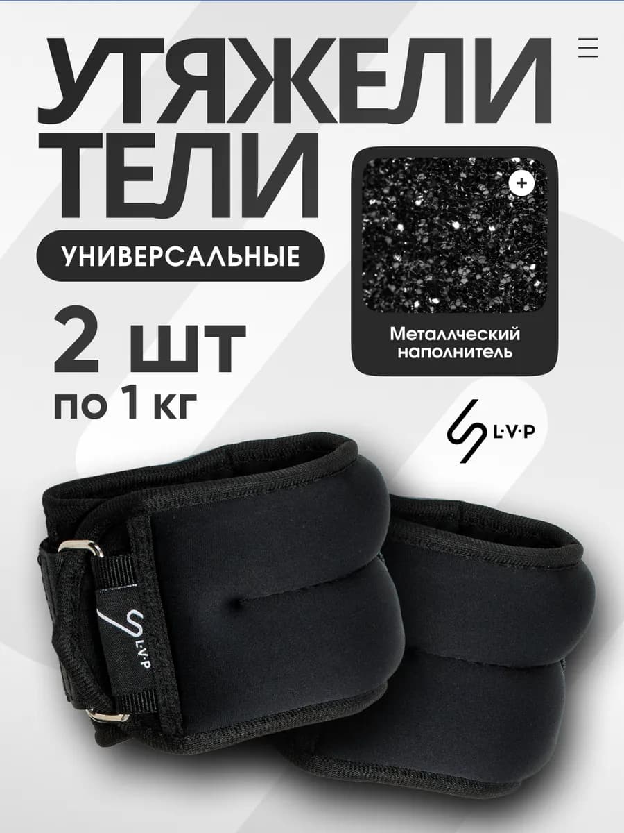 Утяжелители для ног и рук неопреновые 1,0 кг x 2 шт