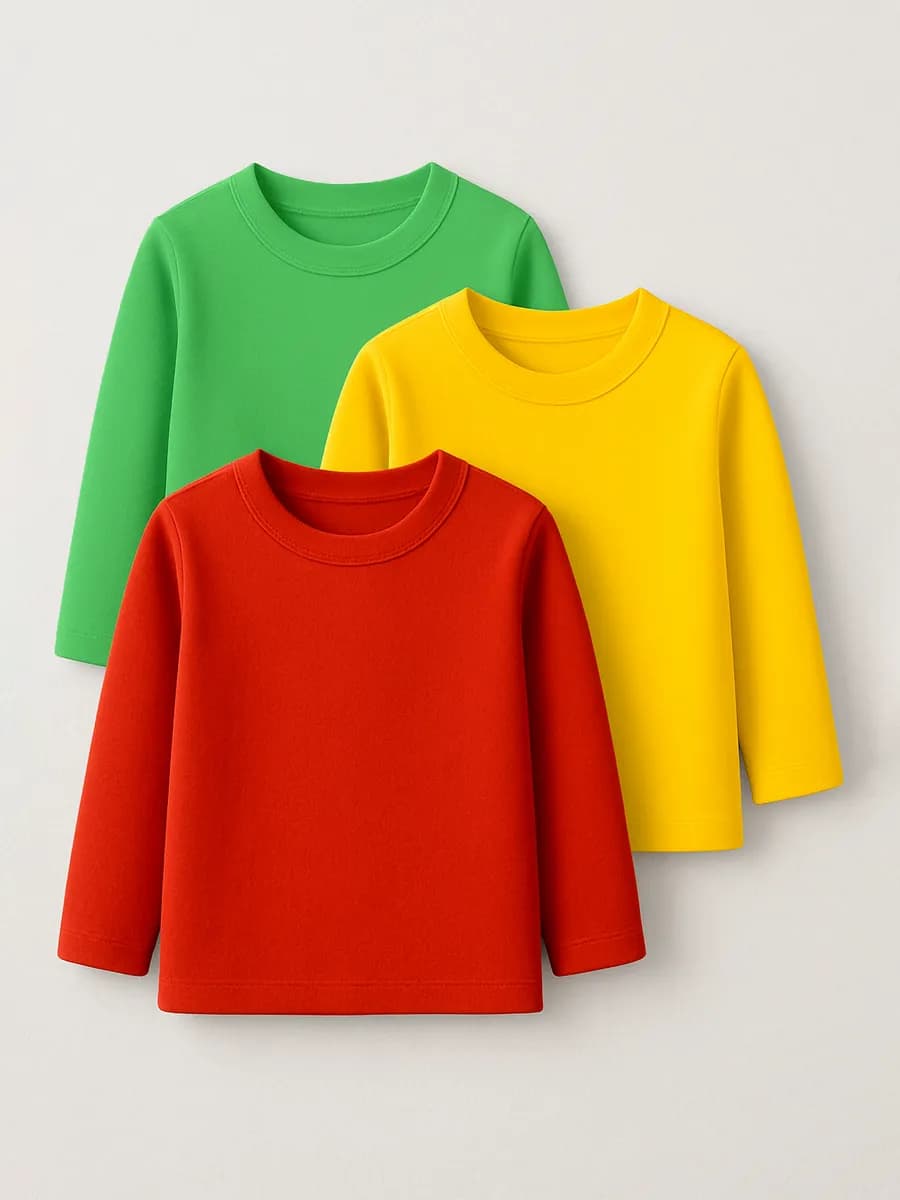 Лонгслив трикотажный базовый набор 3 шт