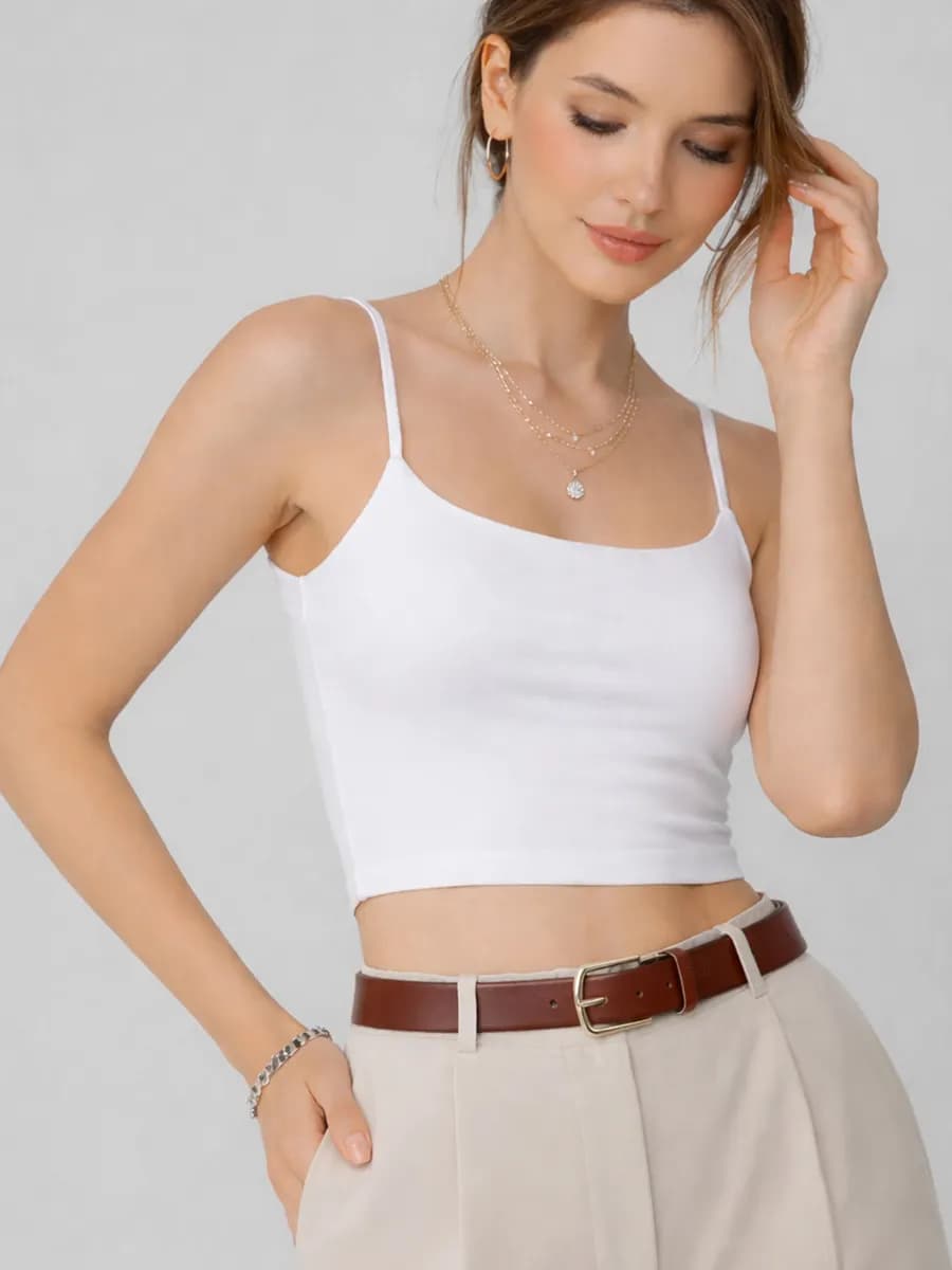 Топ женский базовый на бретелях