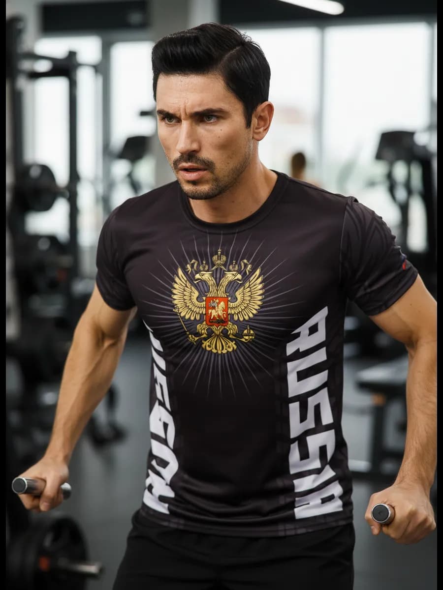 Футболка Россия черная
