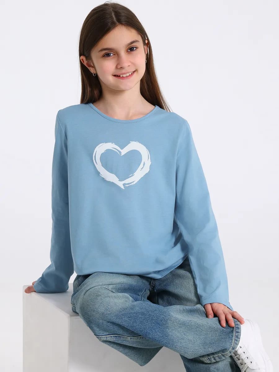 Лонгслив с принтом кофта хлопок 100%