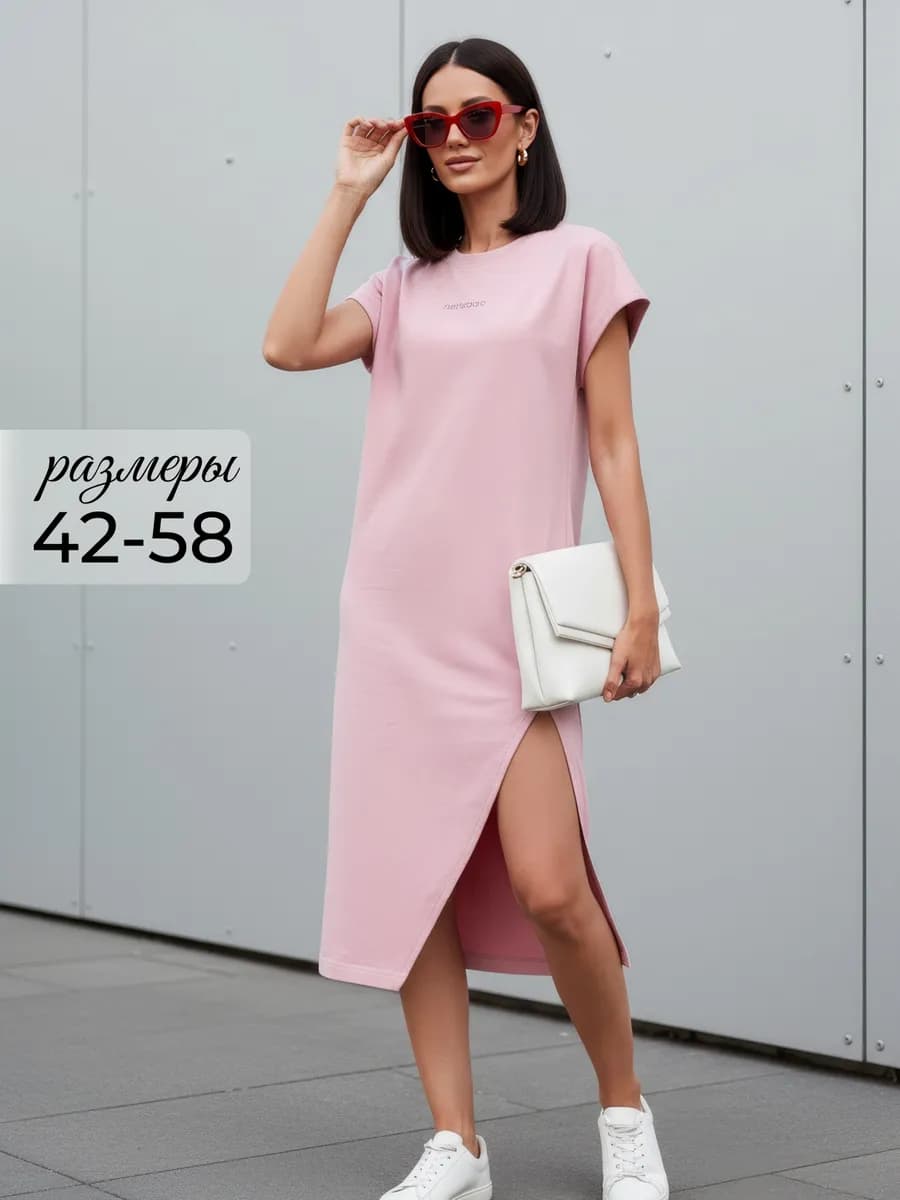 Платье футболка длинное