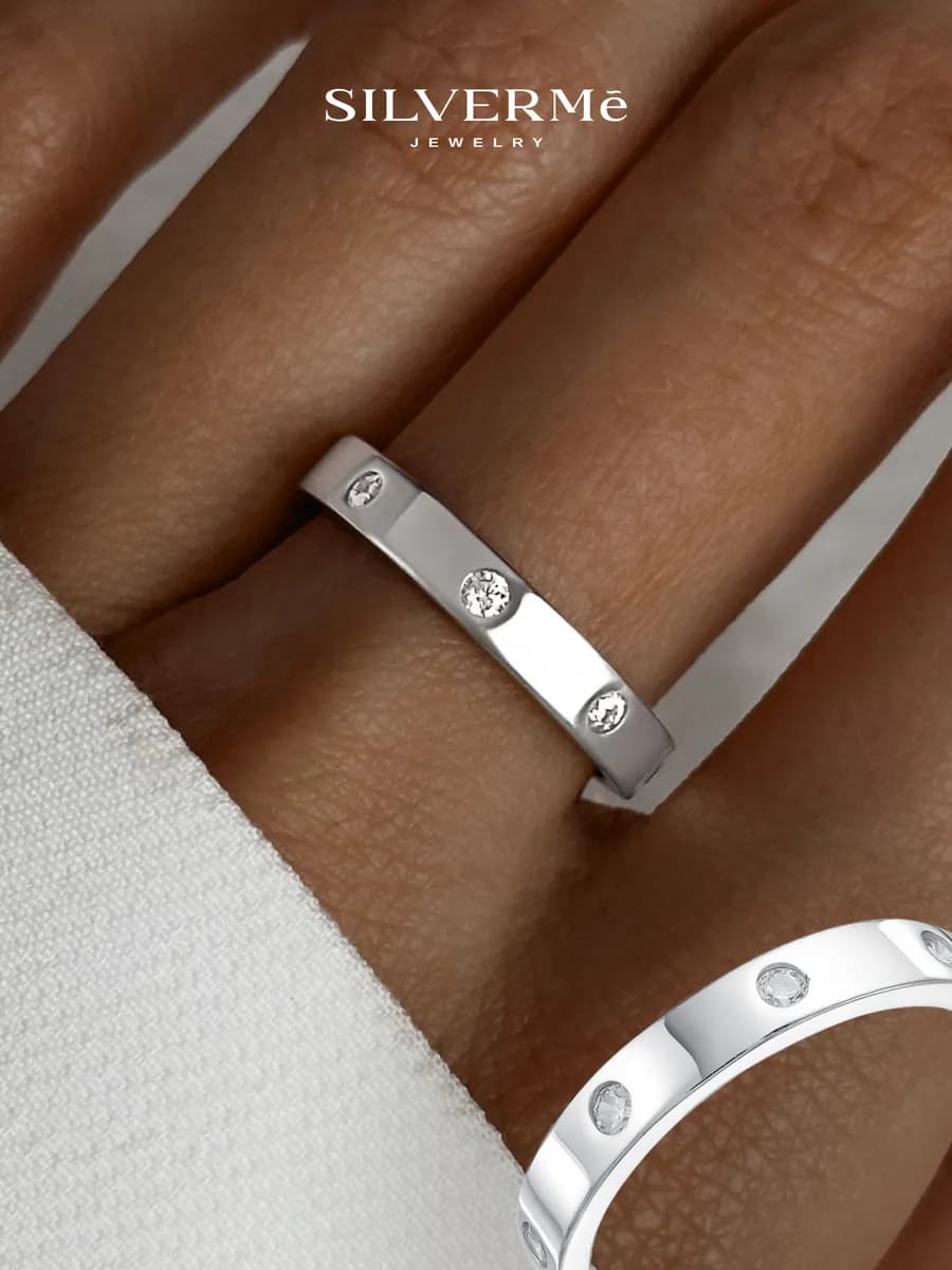 Кольцо серебряное Cartier Картье серебро 925