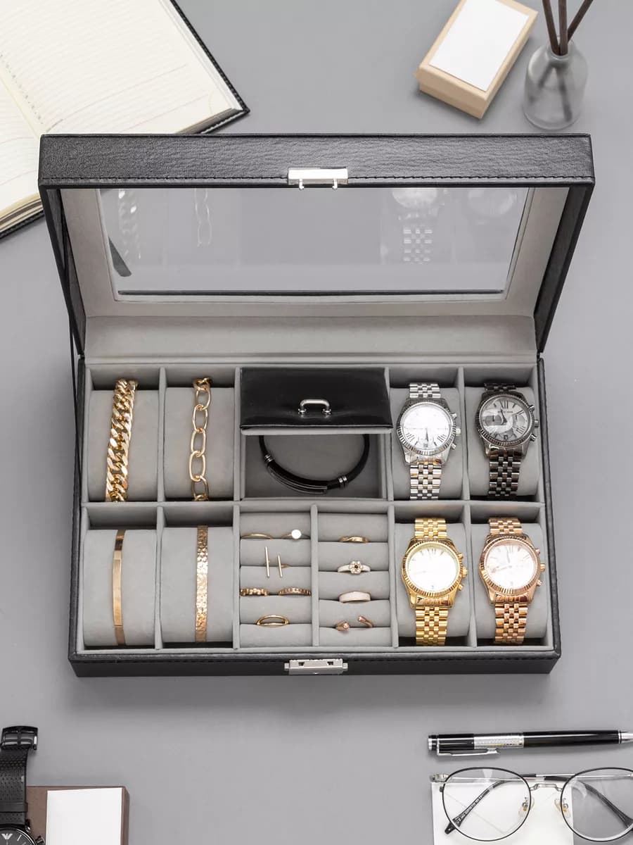 Шкатулка для часов украшений и колец большая