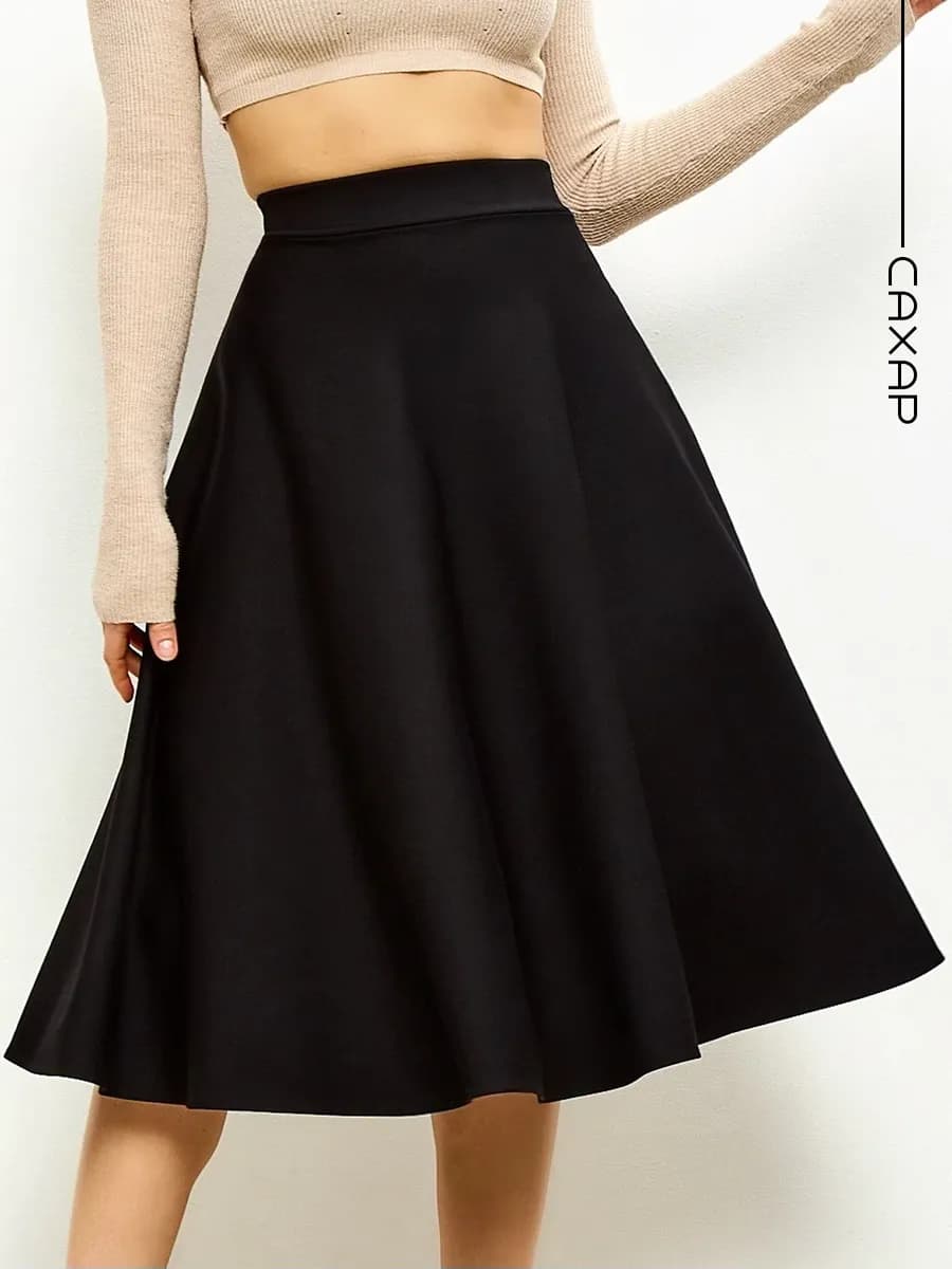 Юбка миди трапеция солнце