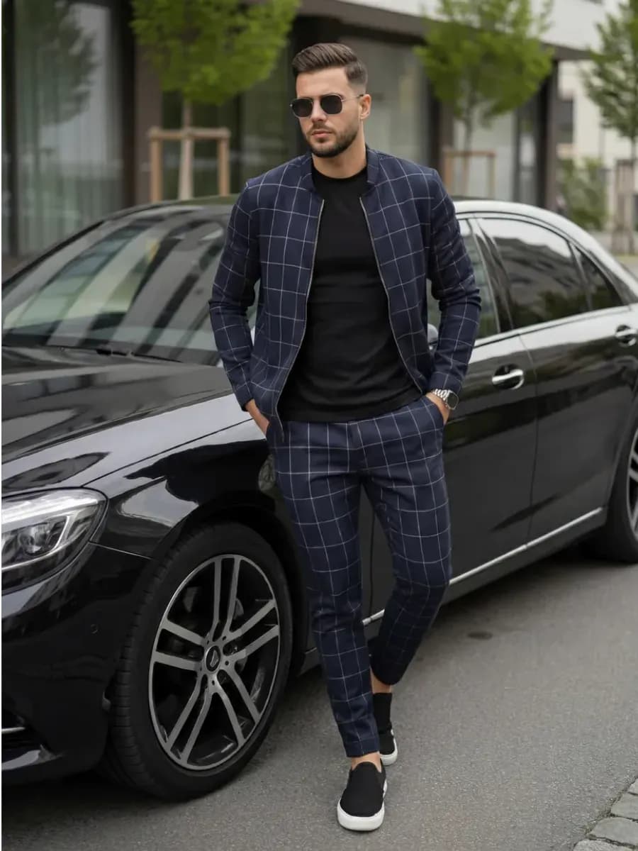 Классический костюм в клетку