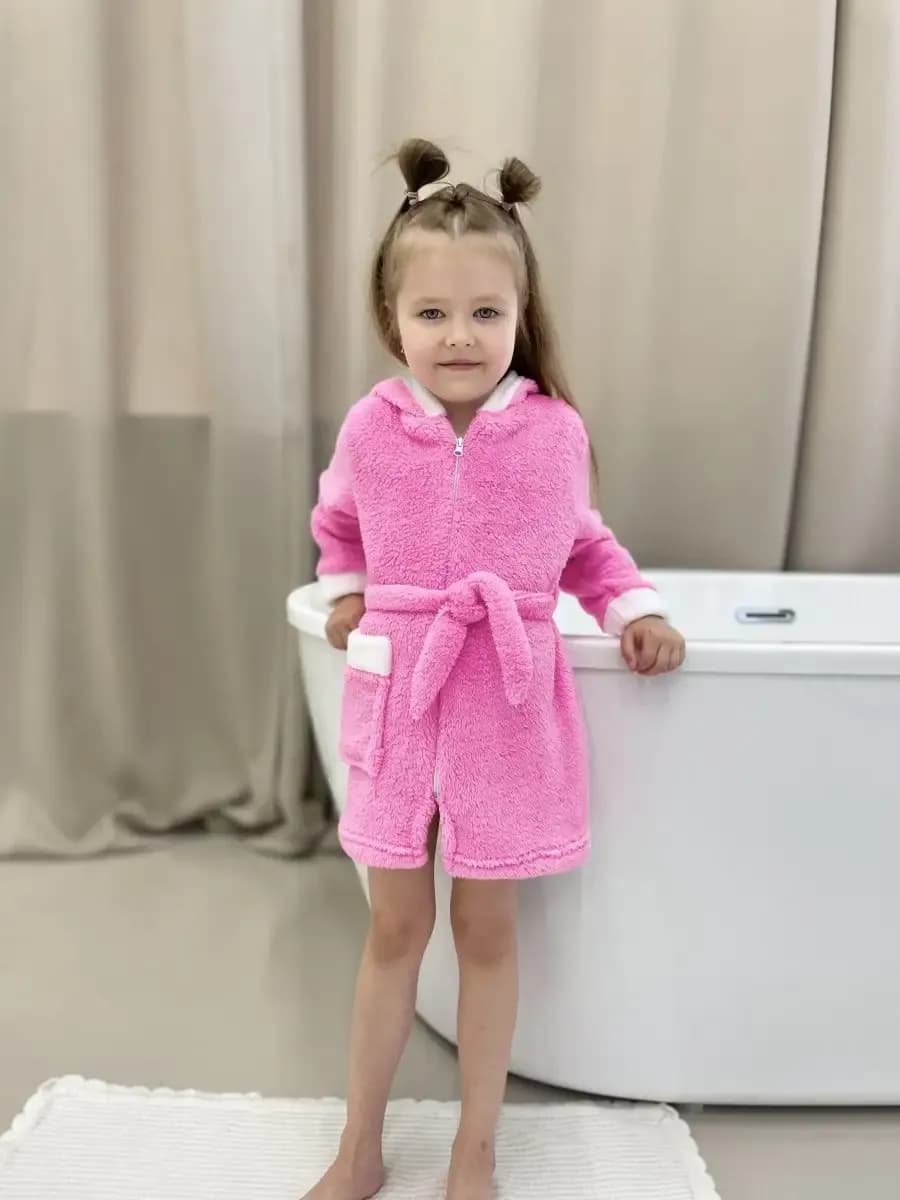 Халат для девочки теплый банный