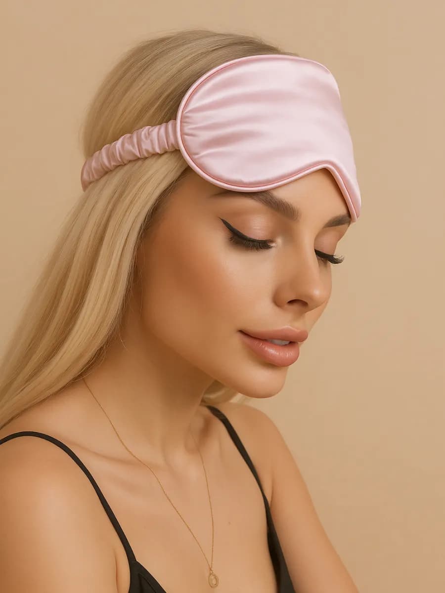 Маска повязка для сна шелковая