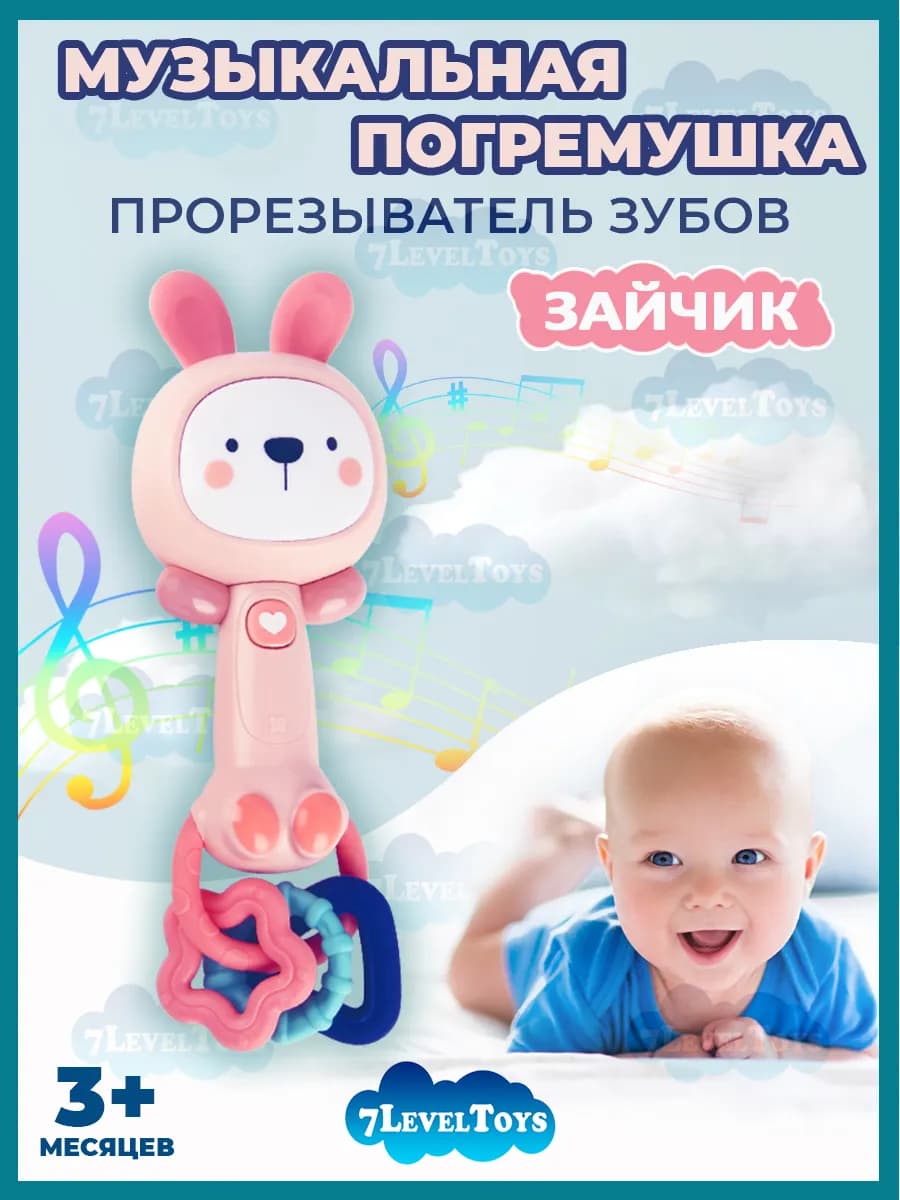 Погремушка прорезыватель для новорожденного