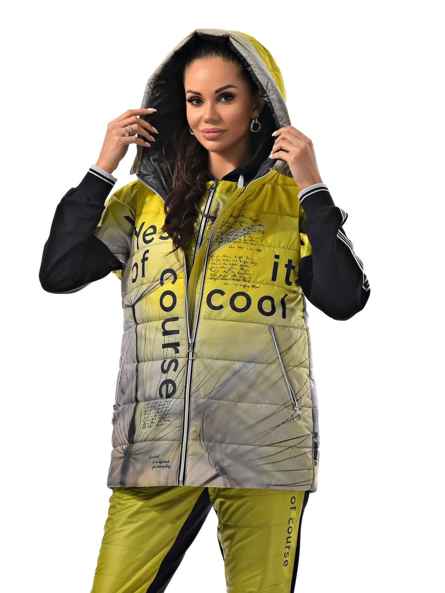 Жилет с капюшоном утепленный