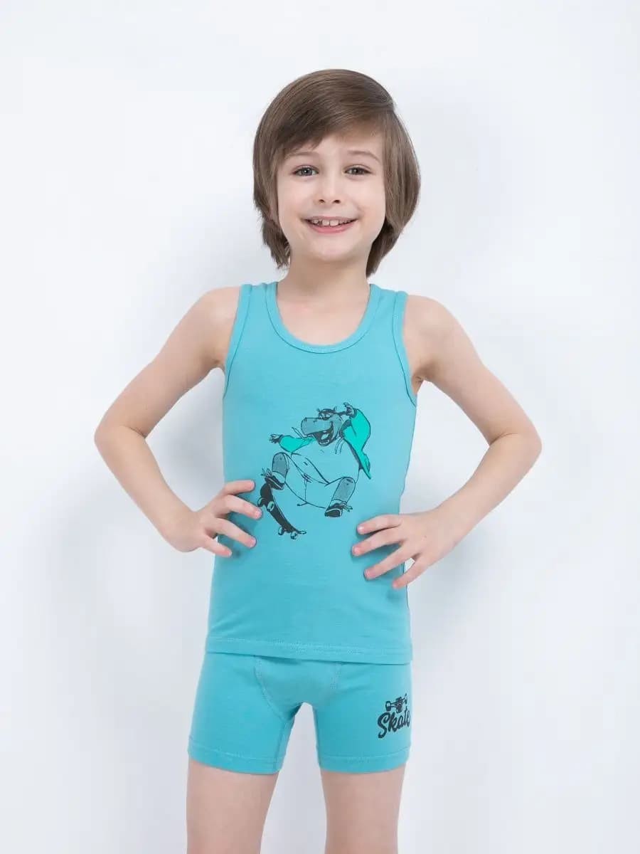 Белье для мальчика трусы боксеры и майка - фото 1