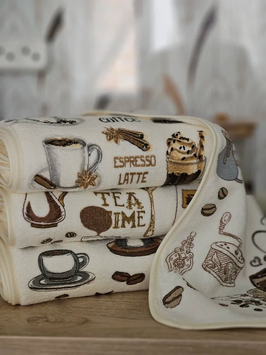 Полотенца кухонные из микрофибры 3 шт 25х50 см