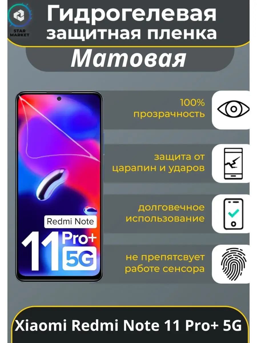Защитная плёнка для Xiaomi Redmi Note 11 Pro+ 5G