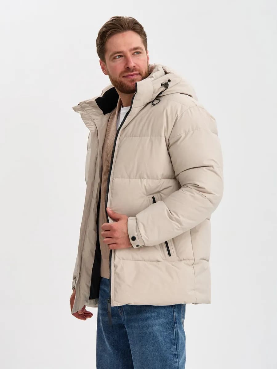 Куртка зимняя короткая с капюшоном пуховик