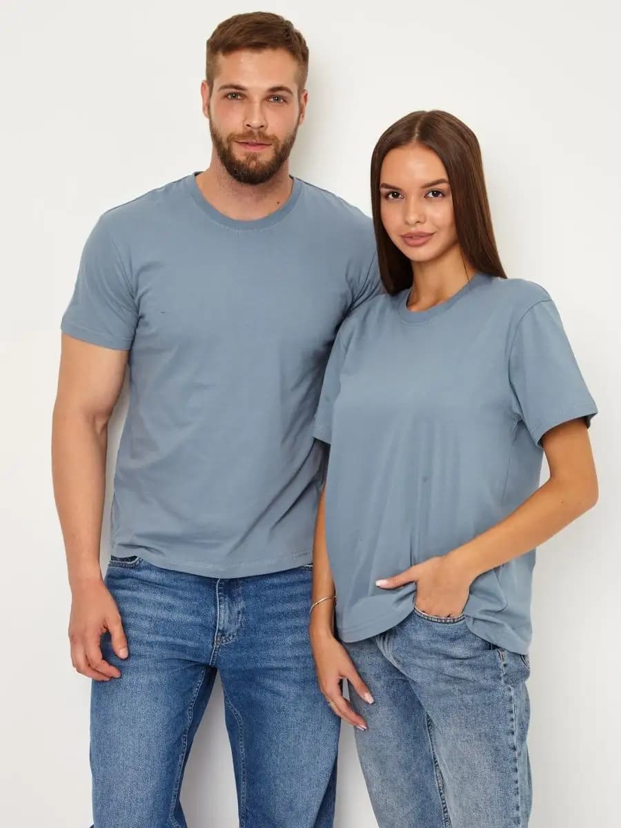 Футболка однотонная оверсайз хлопок