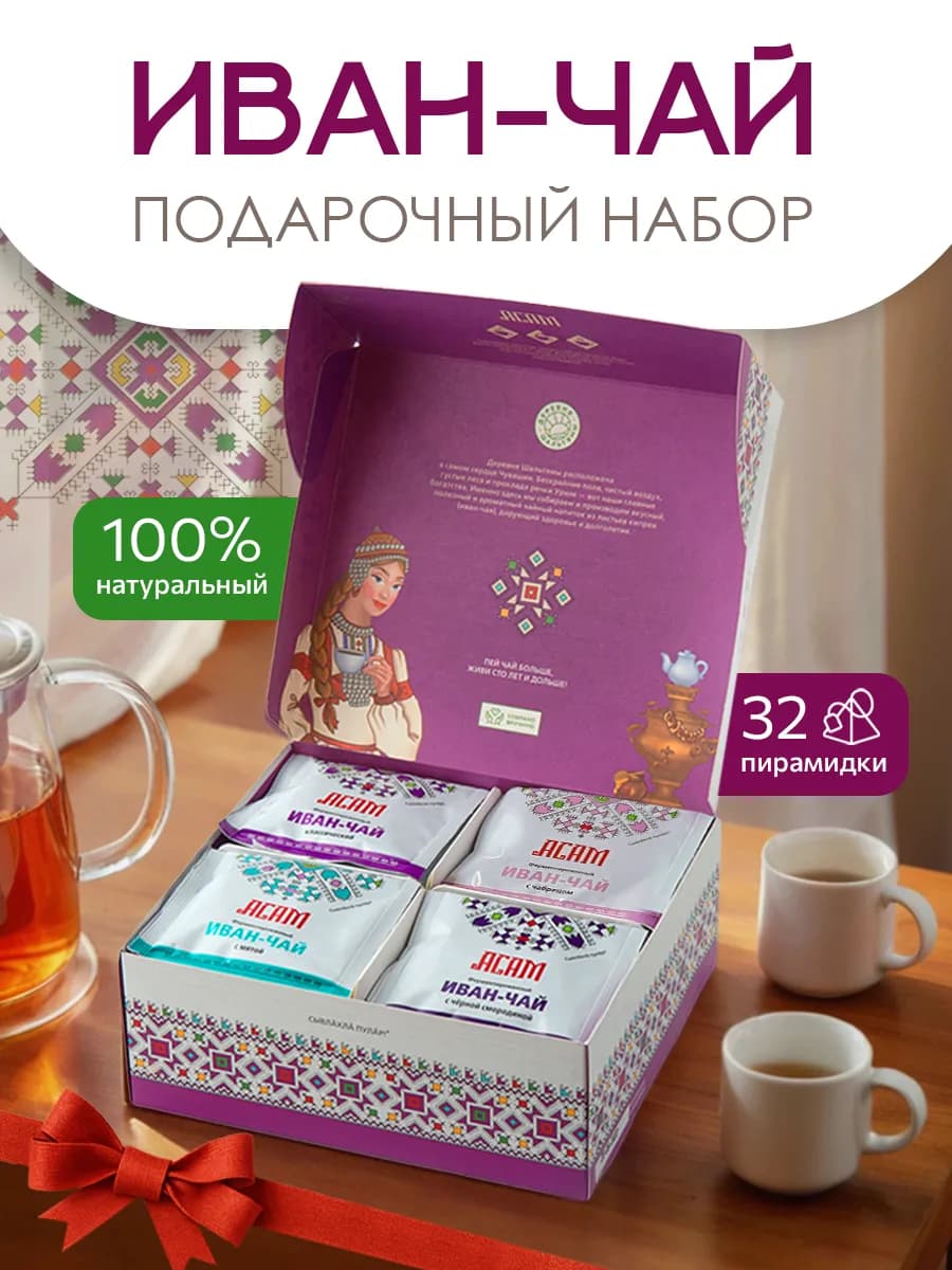 Подарочный набор чая в пакетиках к 8 марта