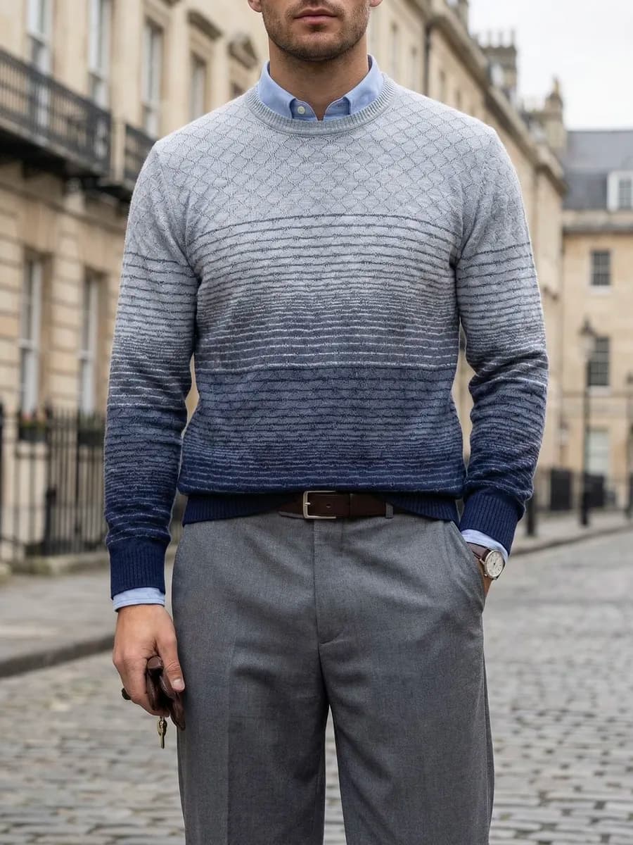 Свитер мужской, Джемпер теплый вязаный