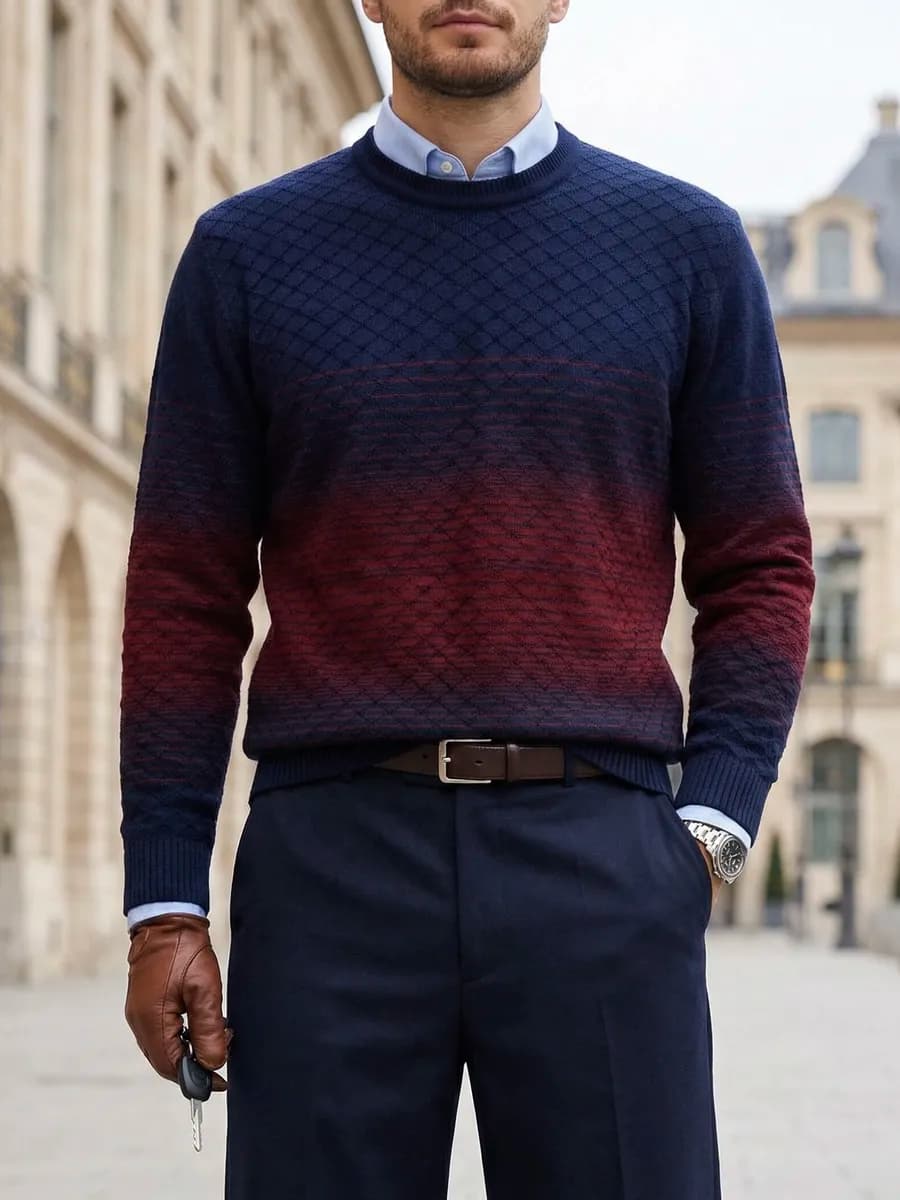 Свитер мужской, Джемпер теплый вязаный