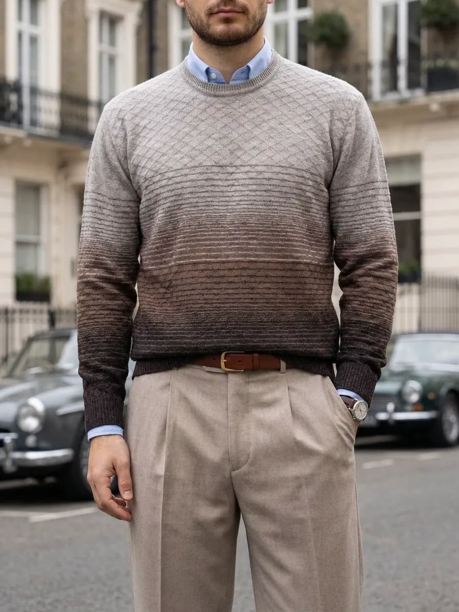 Свитер мужской, Джемпер теплый вязаный