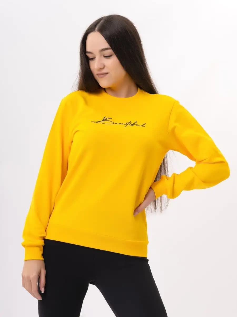 Свитшот оверсайз худи с начесом