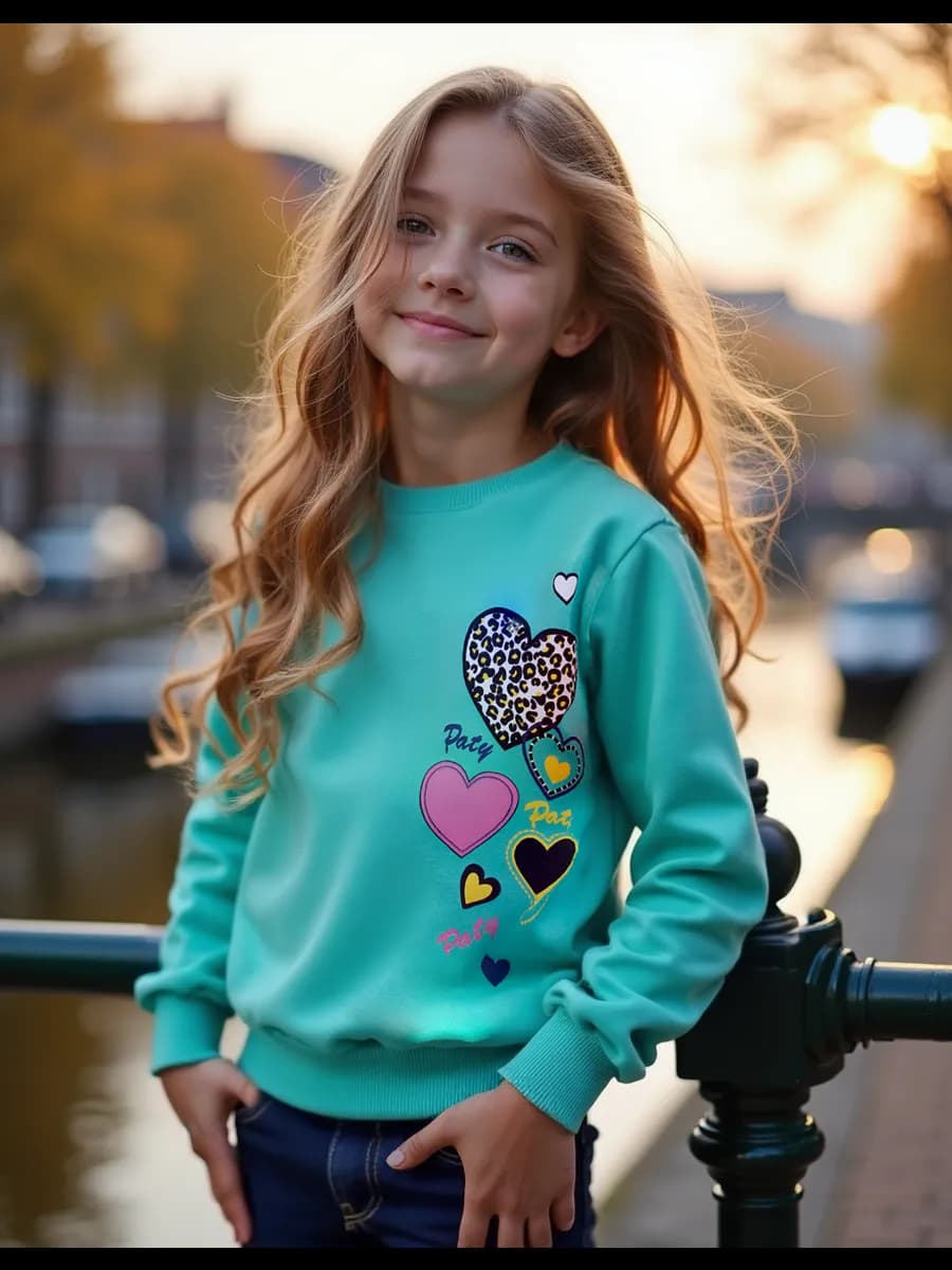 Свитшот для девочки кофта с принтом