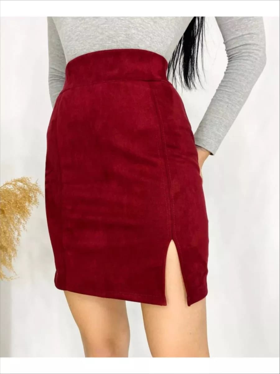 Юбка женская офисная с разрезом