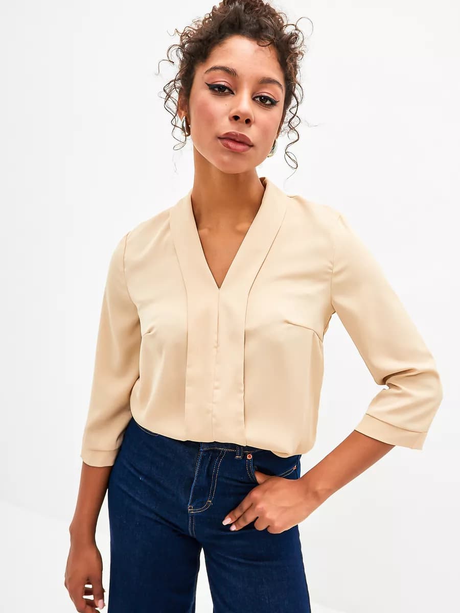 Блузка с длинным рукавом большие размеры