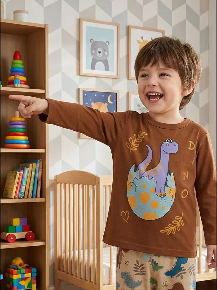 Пижама со штанами для мальчика девочки хлопок - фото 1