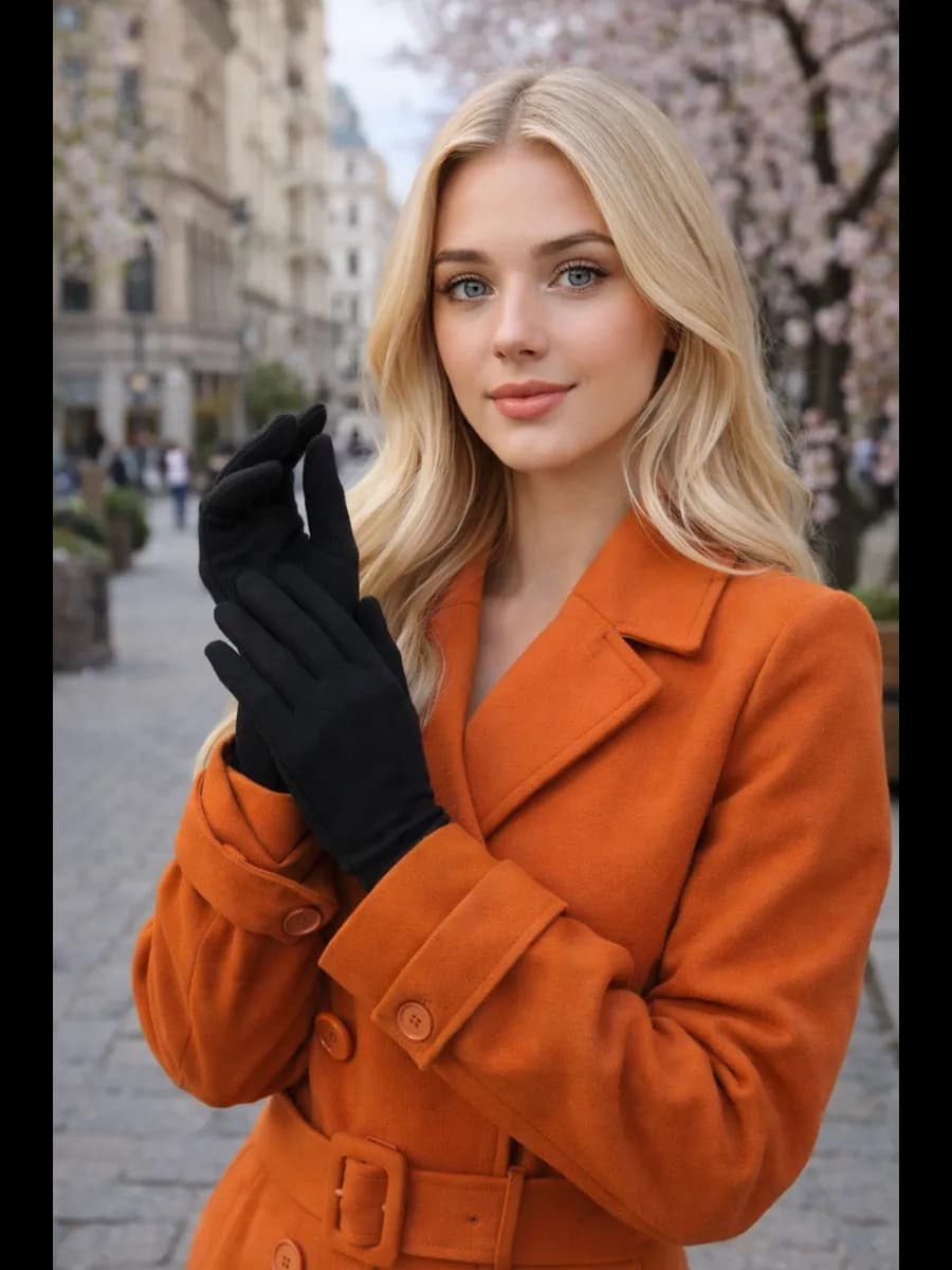 Перчатки осенние зимние с флисовым утеплителем