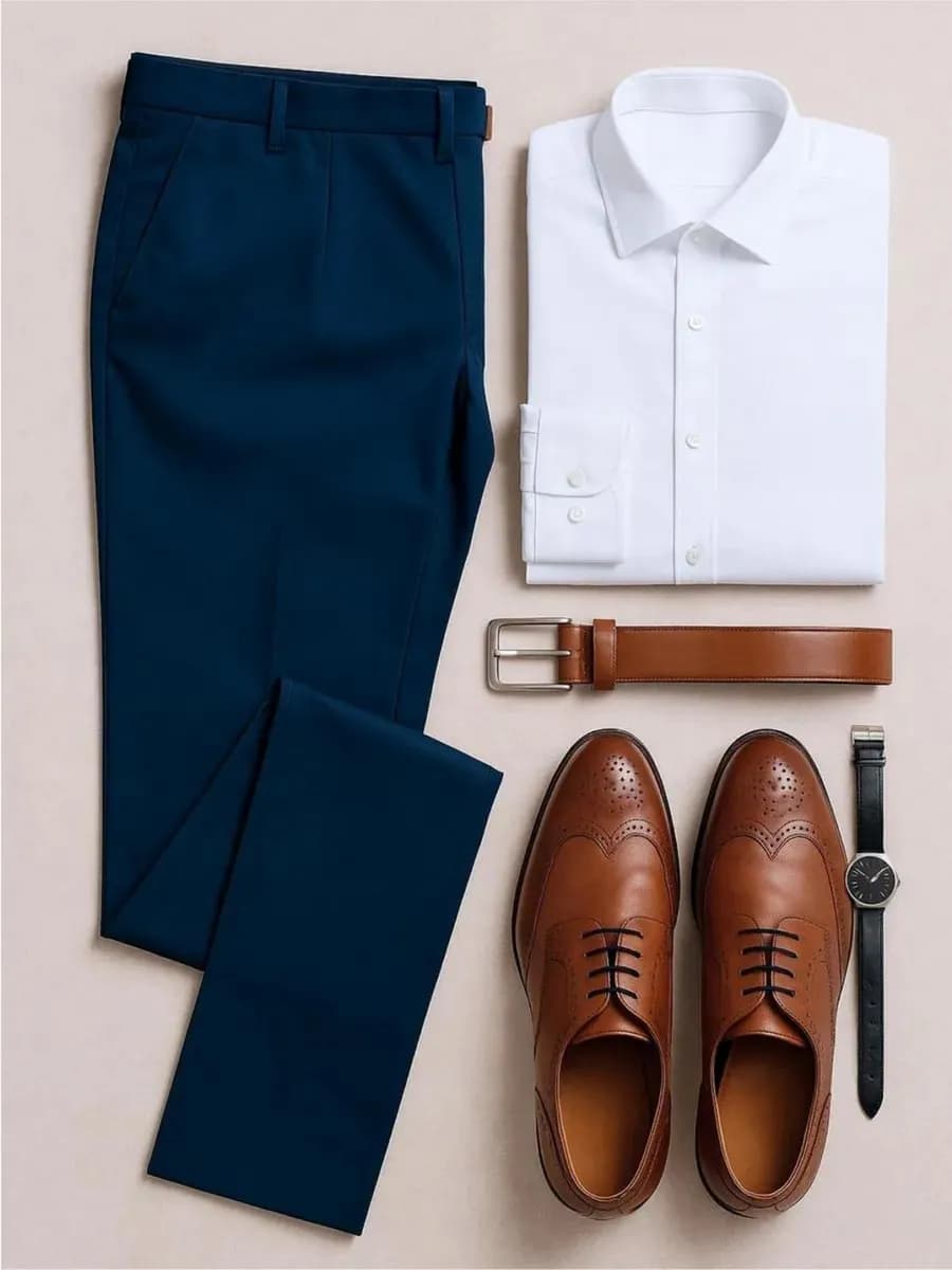 Брюки классические зауженные чиносы