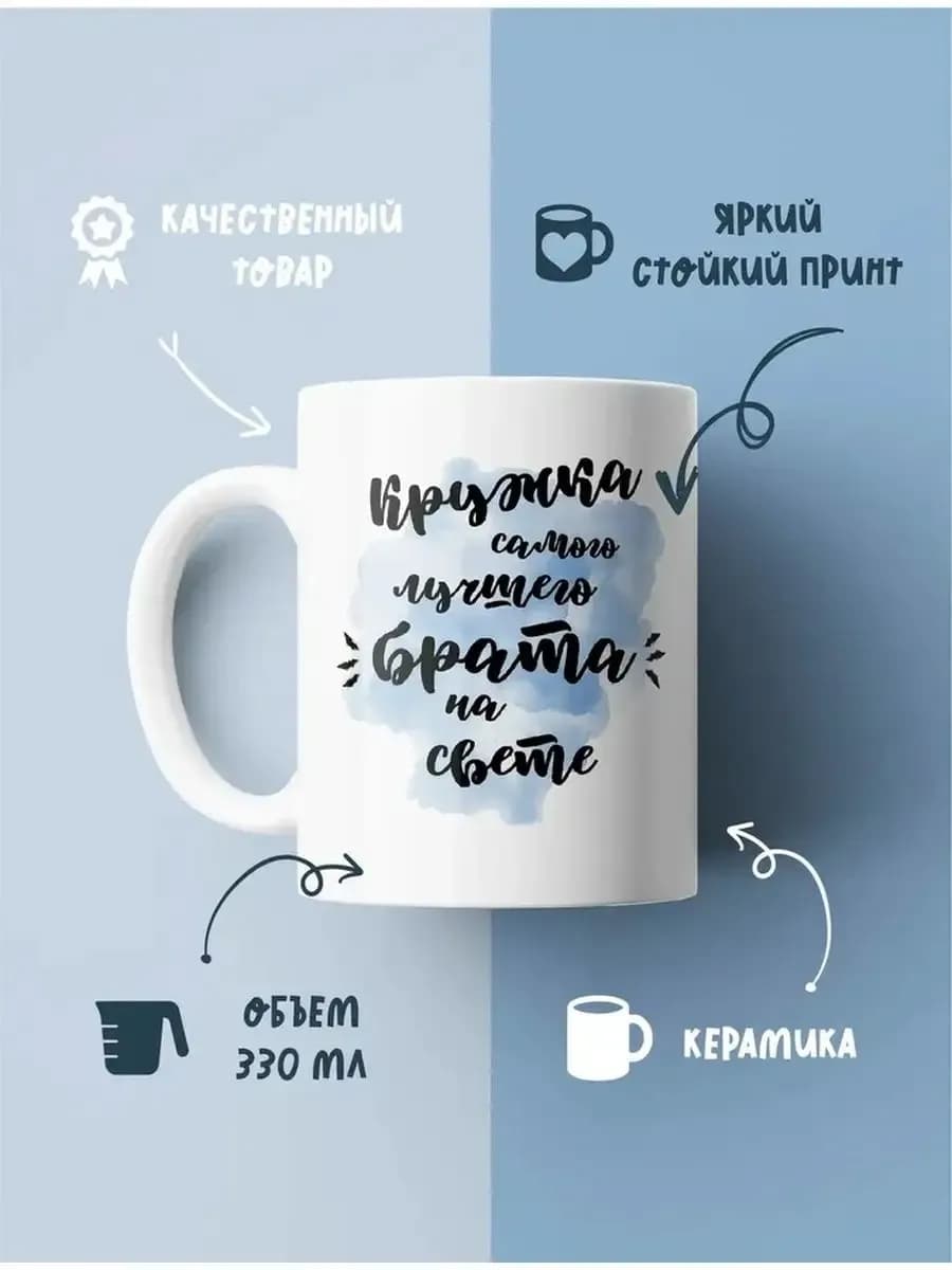 Кружка с принтом для близких подарок на 23 февраля