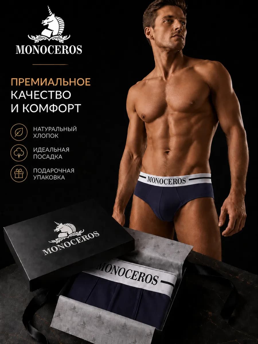 Трусы брифы - слипы в подарочной коробке