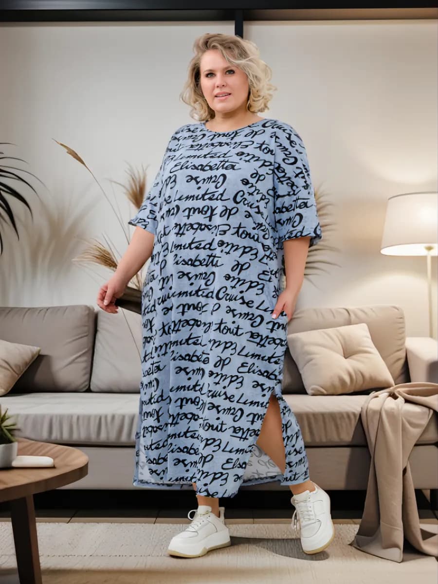 Туника домашняя платье больших размеров 60-74