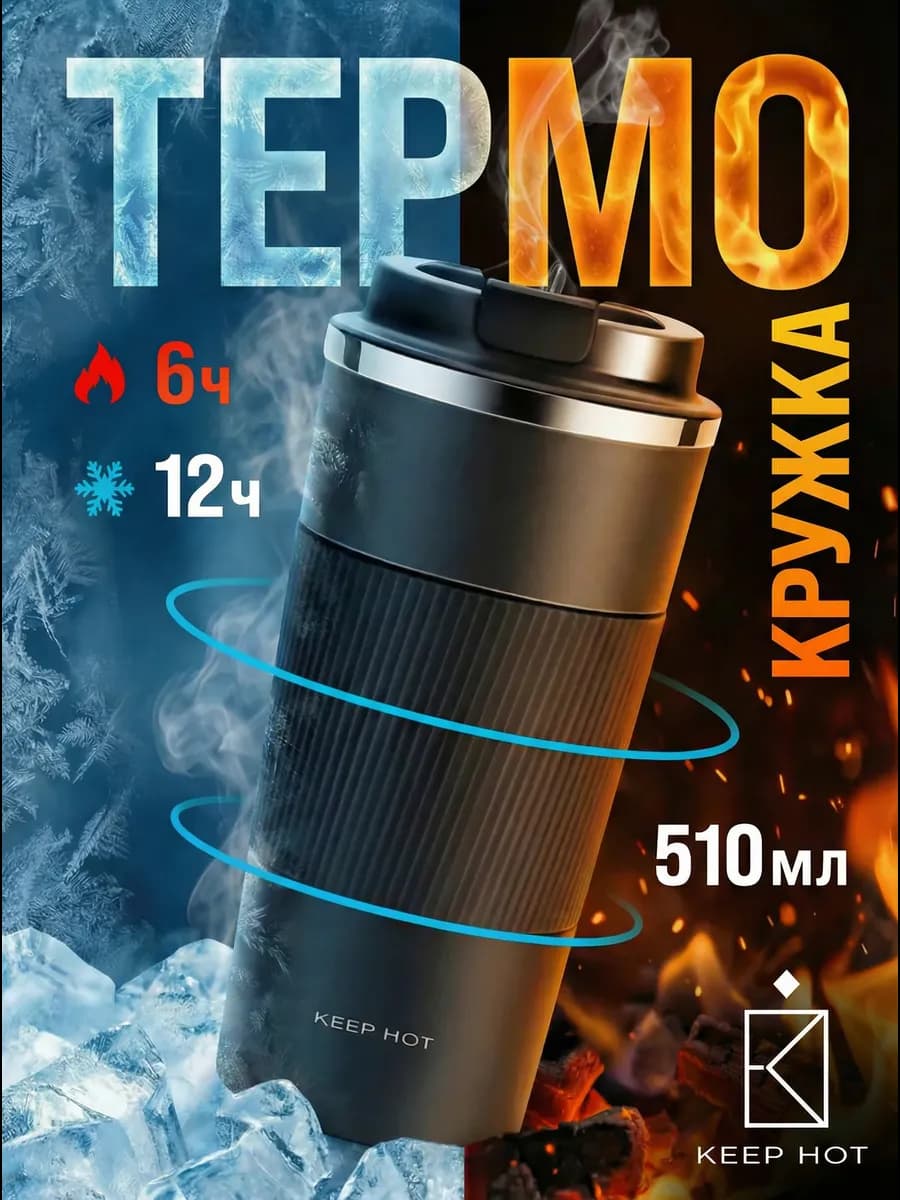 Термокружка для напитков 510 мл