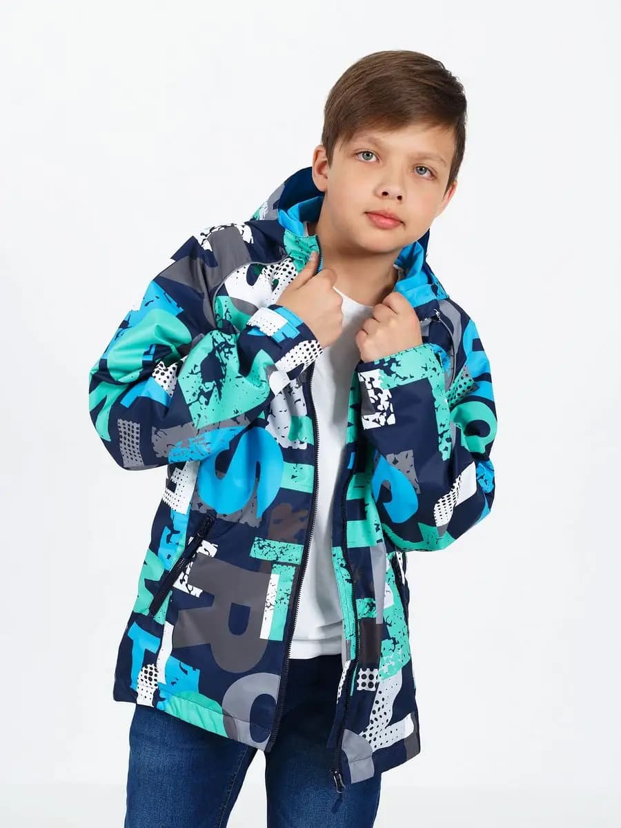 Ветровка демисезонная для подростка с капюшоном