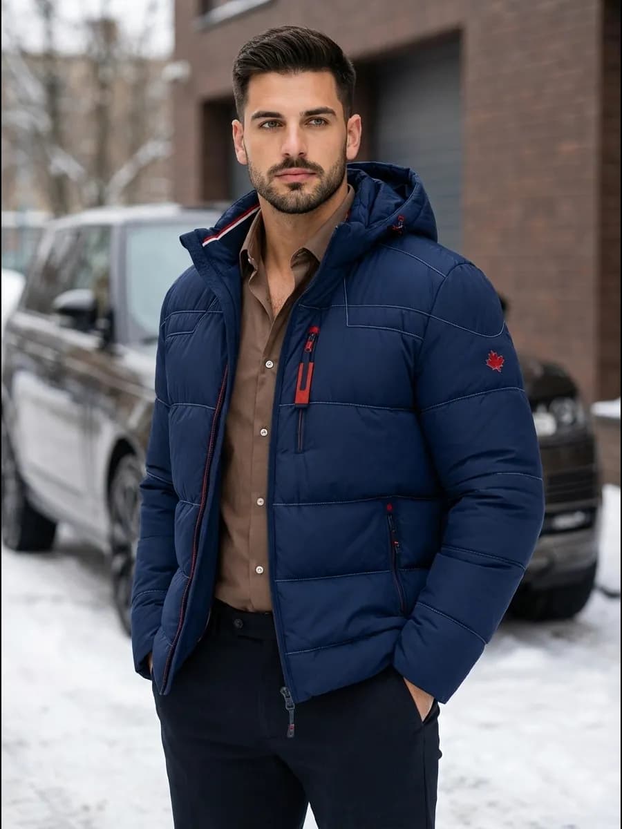 Куртка зимняя с капюшоном теплая