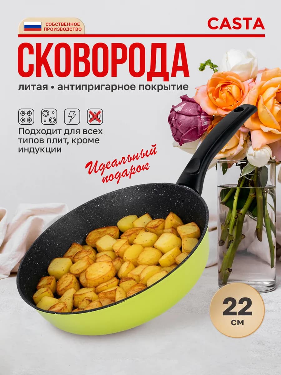 Сковорода антипригарная 22 см