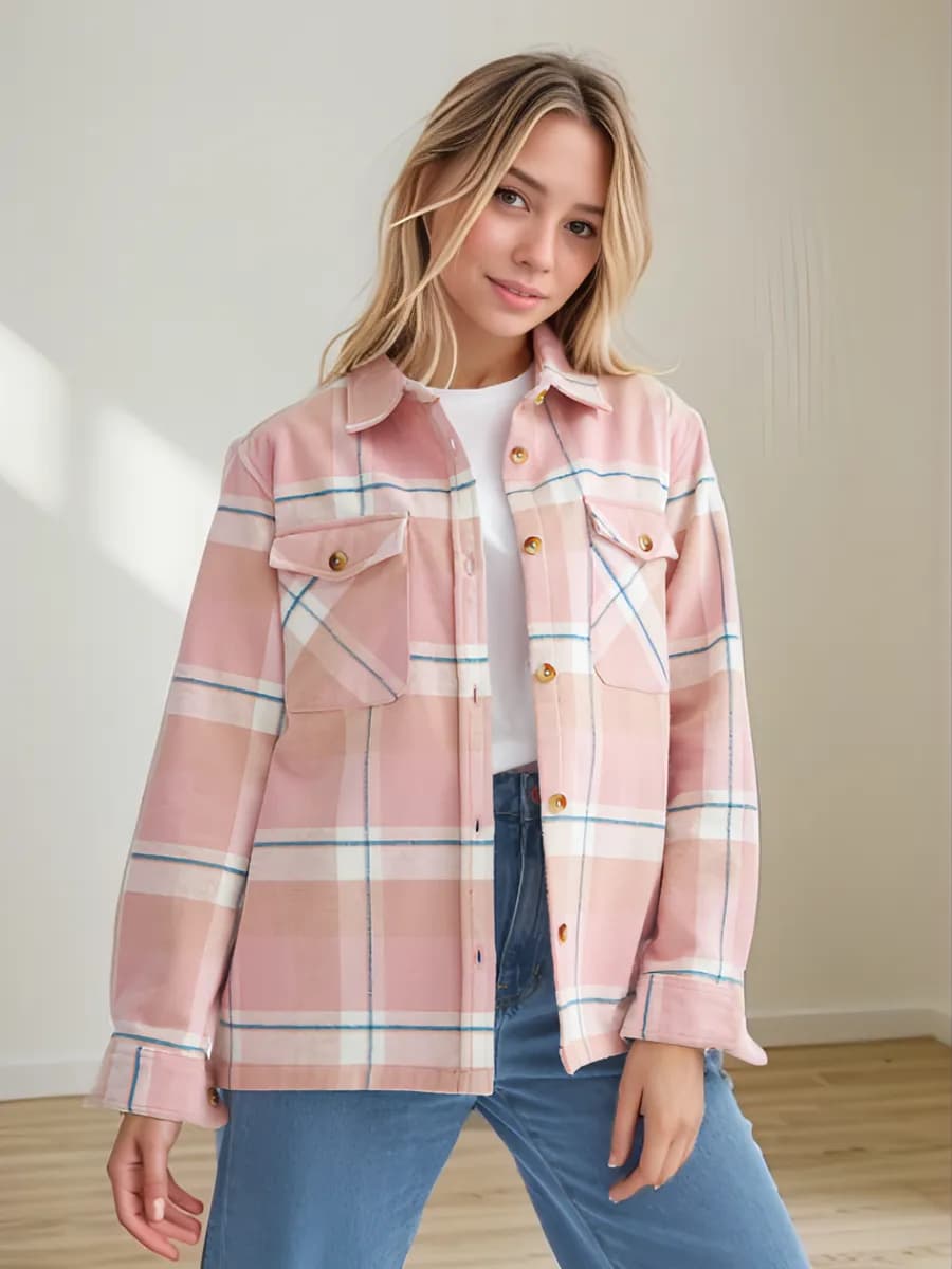 Рубашка теплая фланелевая в клетку