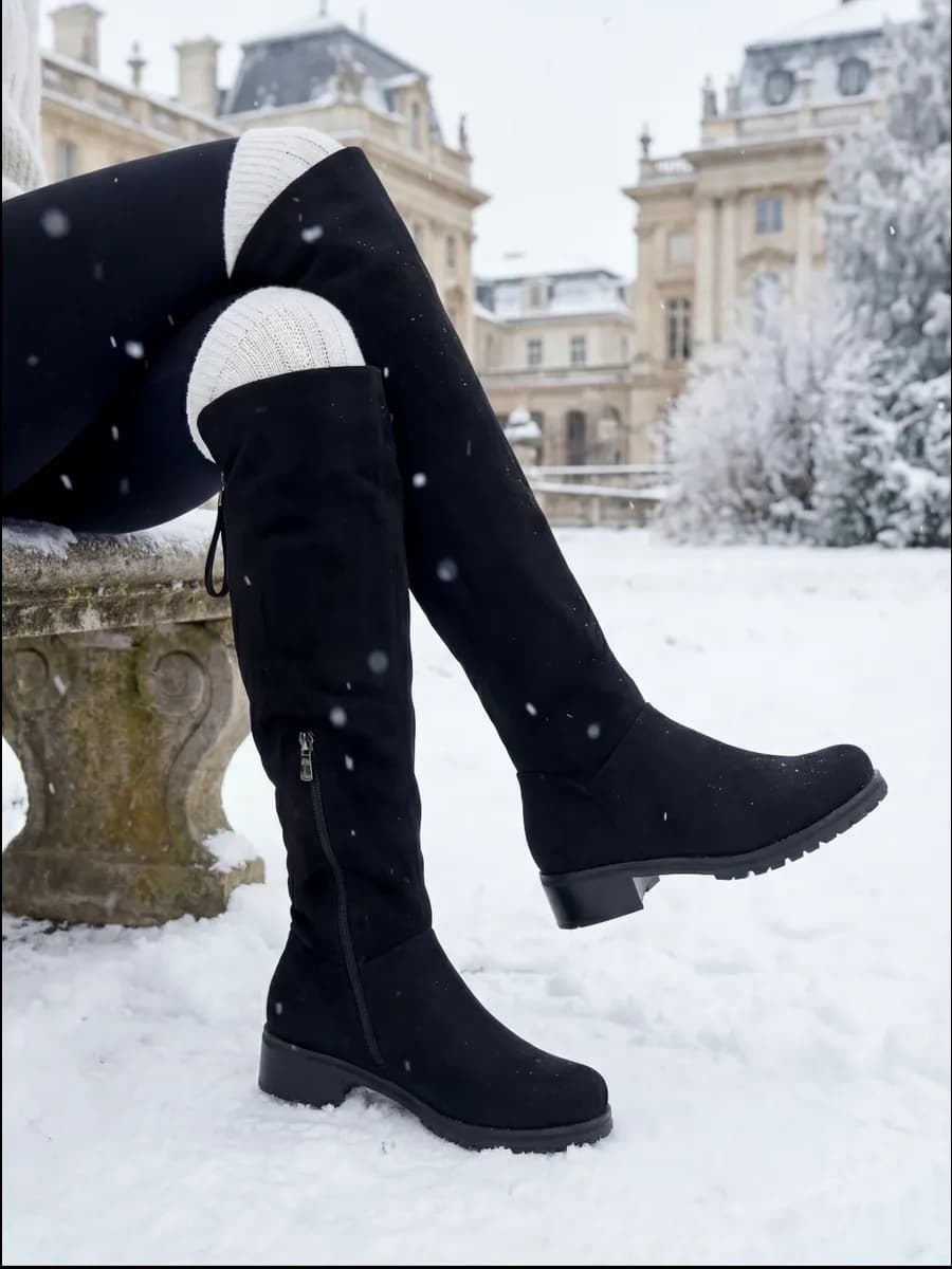 Сапоги зимние высокие ботфорты