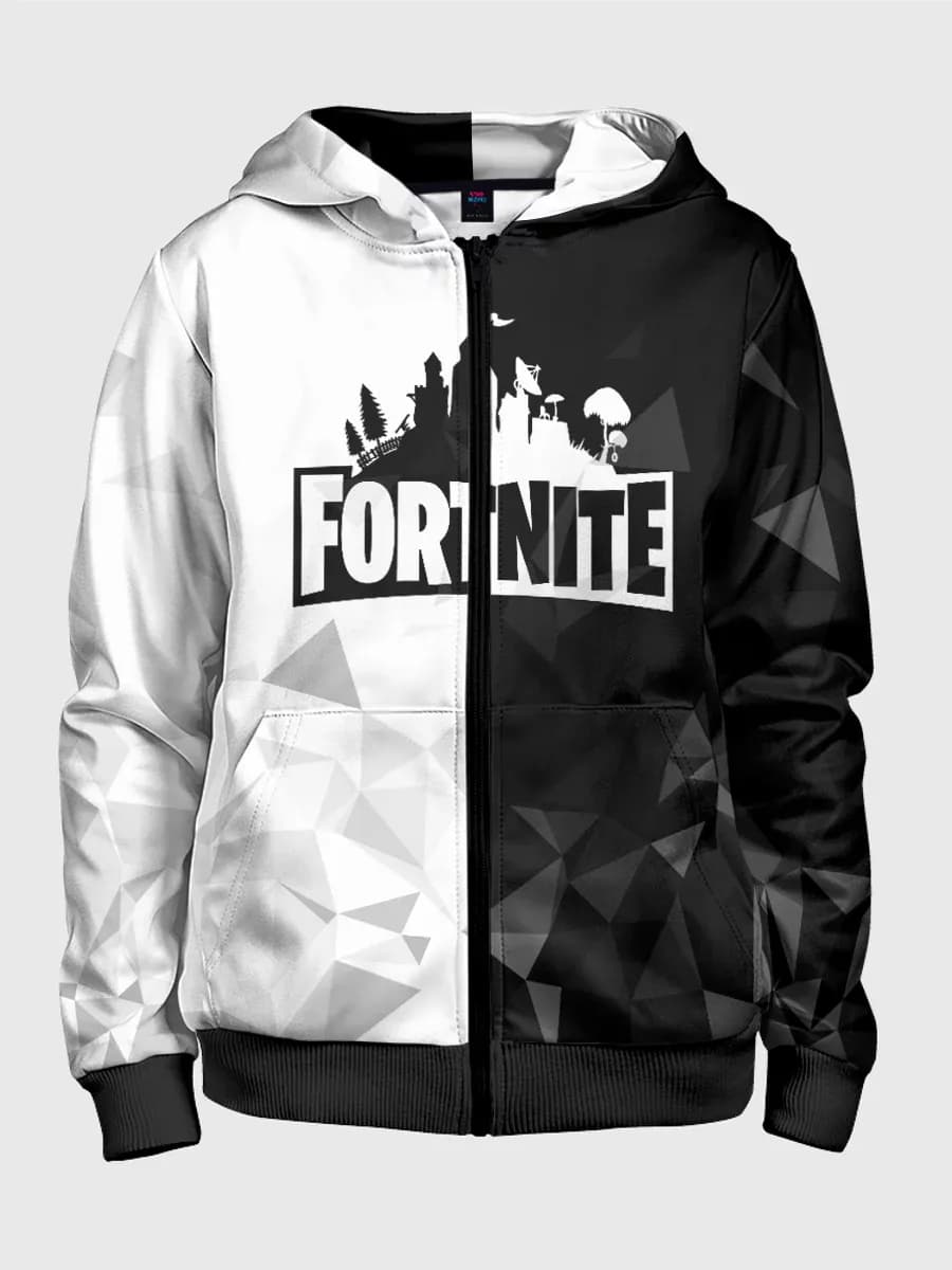 толстовка на молнии с принтом фортнайт fortnite
