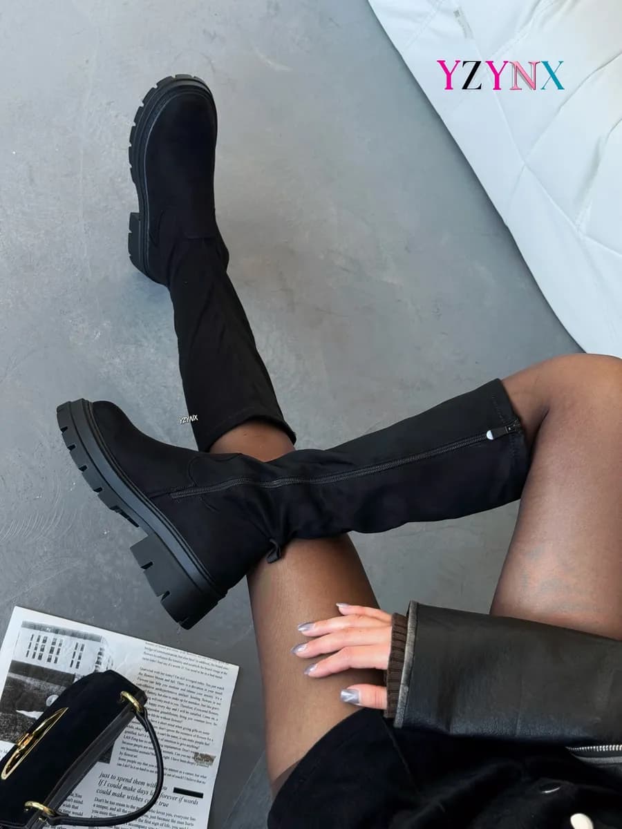 Сапоги демисезонные на платформе