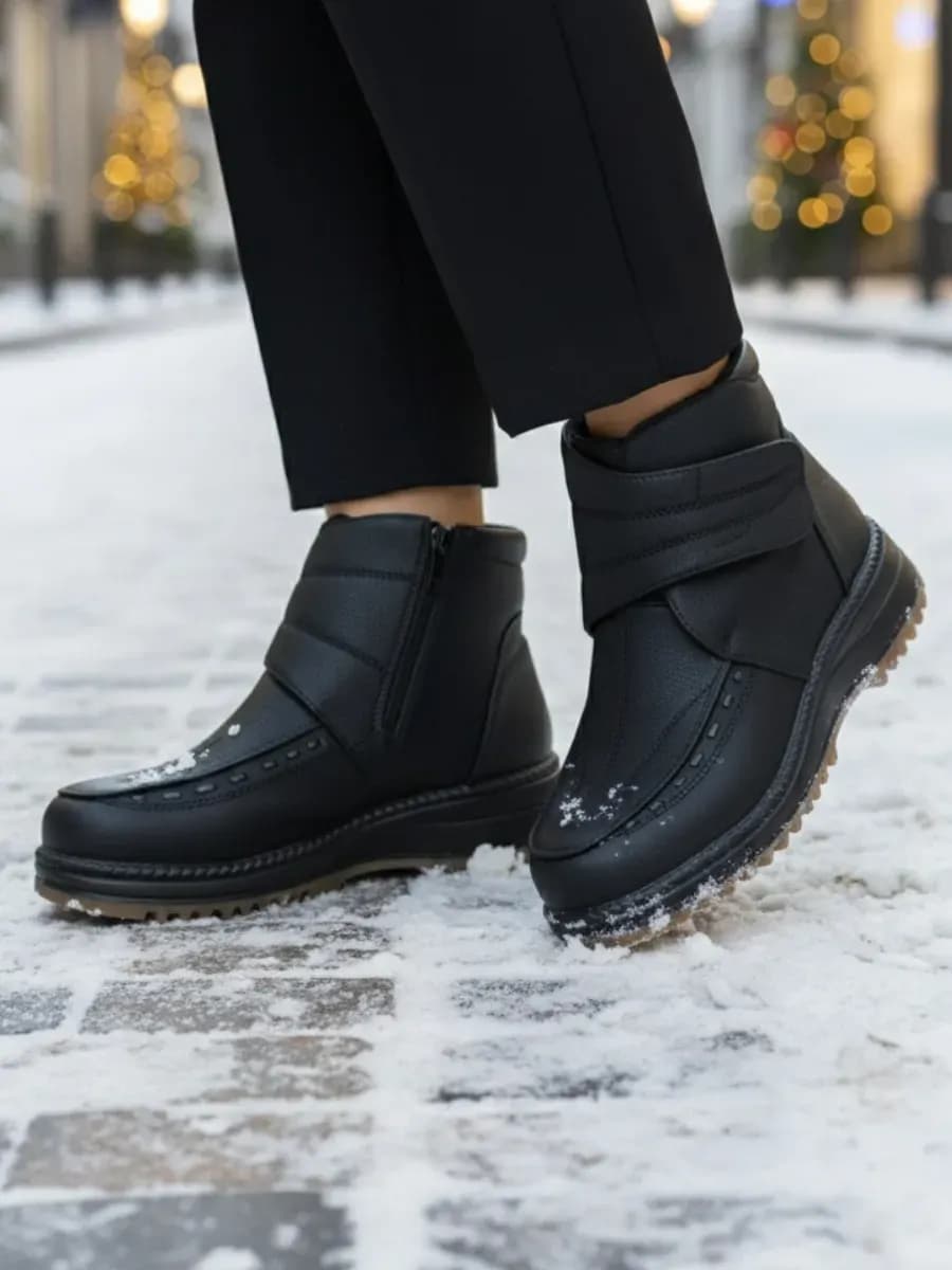 Ботинки зимние на липучке - фото 1