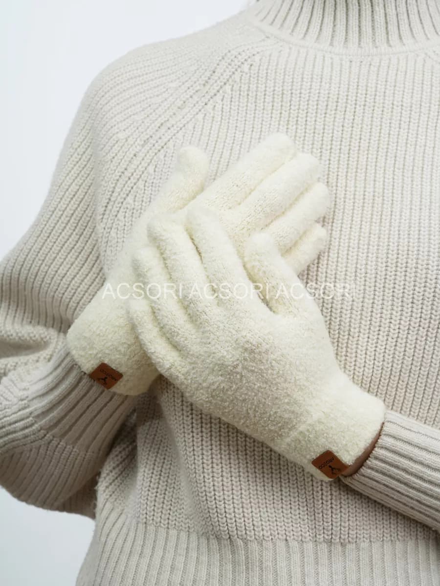 Перчатки осенние букле