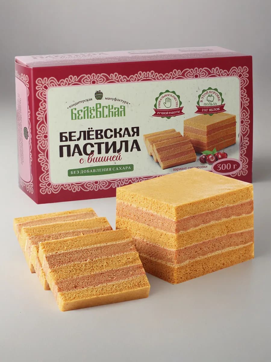 Пастила без сахара "Вишня", 300 г