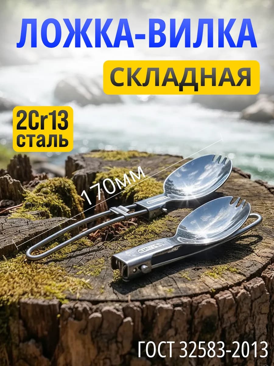 Ложка-вилка походная