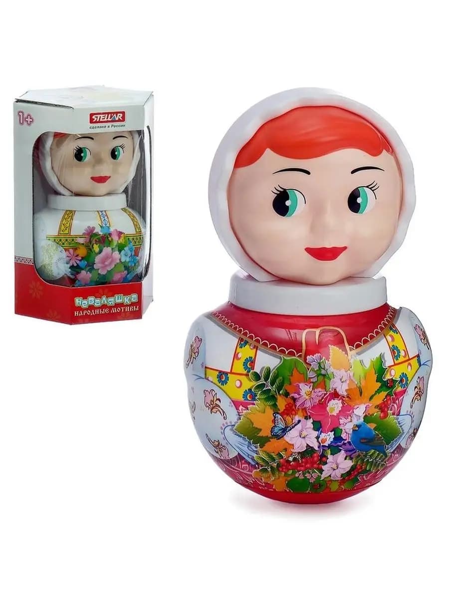 Неваляшка в коробке Аленушка 18см
