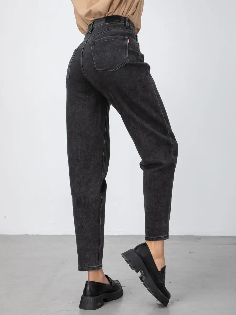 Джинсы бананы высокая посадка