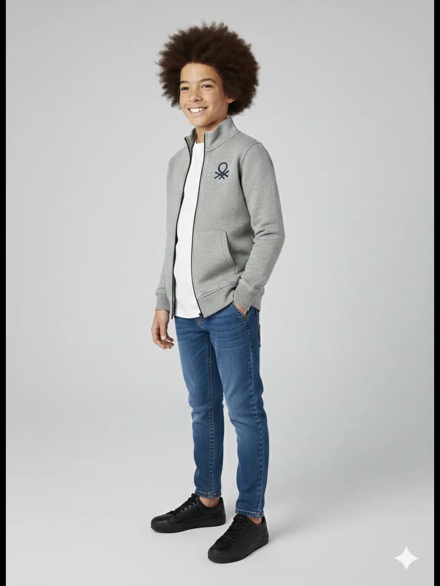 Толстовка школьная на молнии с логотипом