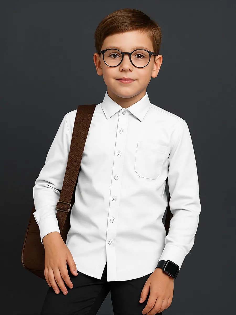 Рубашка школьная с длинным рукавом - фото 1