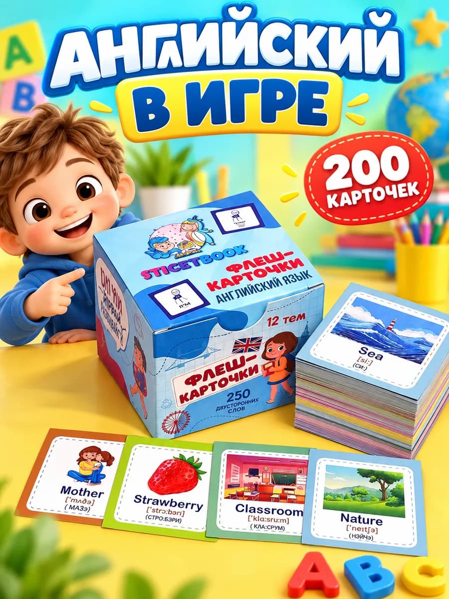 Карточки английский язык для детей и малышей, учим с нуля
